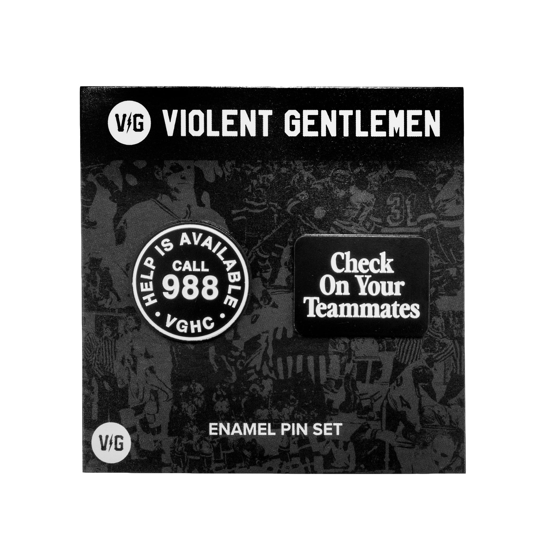 Check On Your Teammates Enamel Pin Set